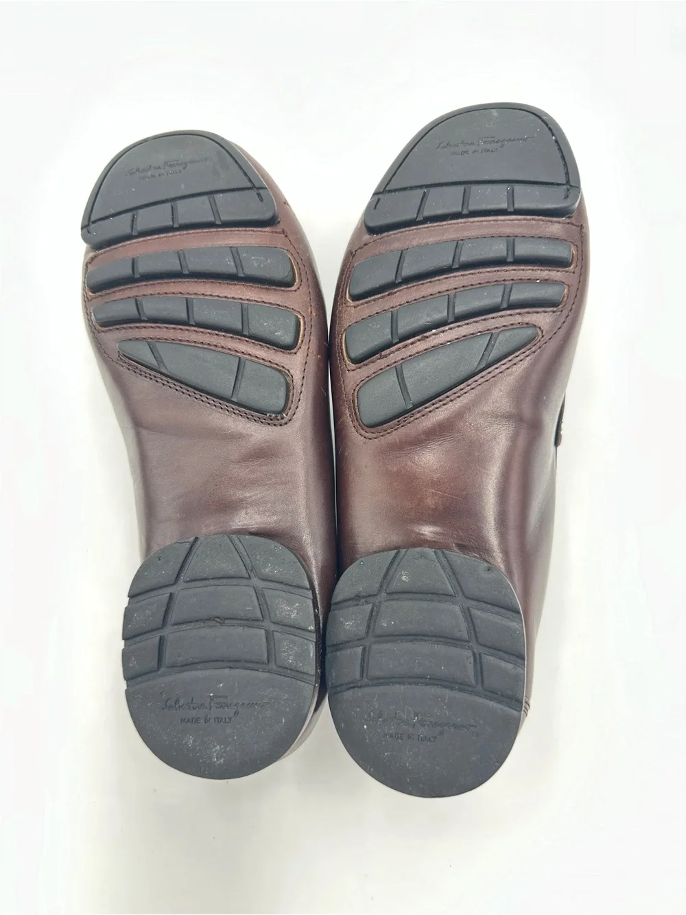 Salvatore Ferragamo Gancini Bit Loafers Mens 7 EE Brown Leather Dress Shoes